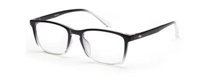 Transparent Black Gradient Rectangle Eyeglasses for Men
