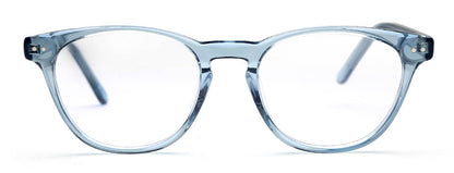 Transparent Blue Cateyes Full Rim Acetate Frame for Men & Women