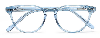 Transparent Blue Cateyes Full Rim Acetate Frame for Men & Women