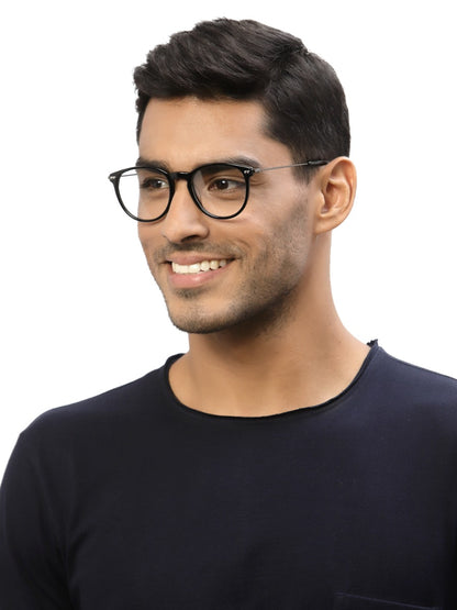 Transparent Grey Oval Full Rim Frame for Men & Women