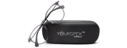 Transparent Grey Oval Full Rim Frame for Men & Women