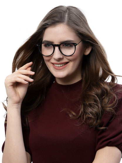 Transparent Grey Oval Full Rim Frame for Men & Women