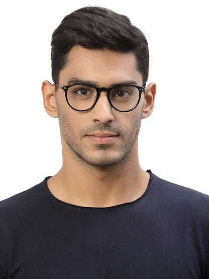 Transparent Grey Oval Full Rim Frame for Men & Women