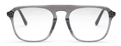 Transparent Grey Square Full Rim Acetate Frame for Men