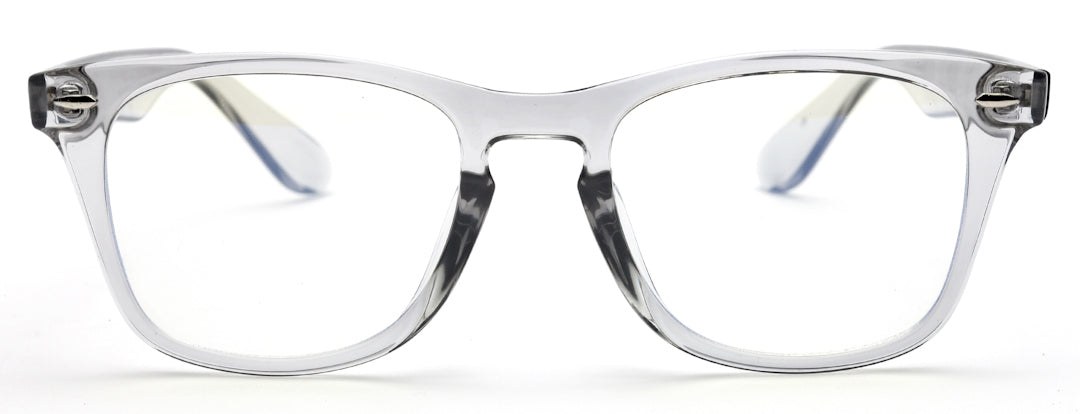 Transparent Grey Wayfarer Eyeglasses