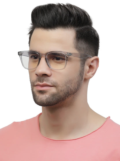 Transparent Grey Wayfarer Eyeglasses for Men and Women
