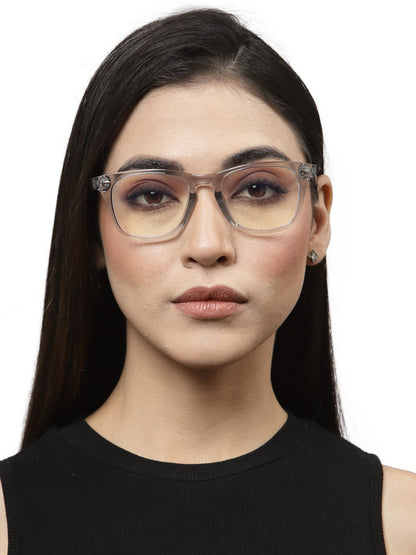 Transparent Grey Wayfarer Eyeglasses for Men and Women