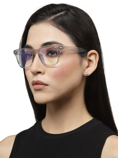 Transparent Grey Wayfarer Eyeglasses for Men and Women