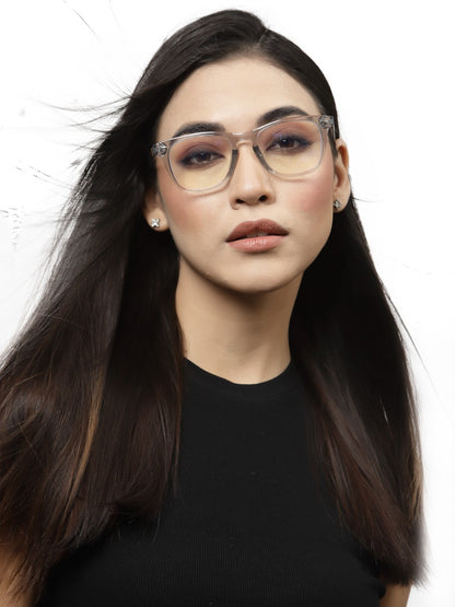 Transparent Grey Wayfarer Eyeglasses for Men and Women