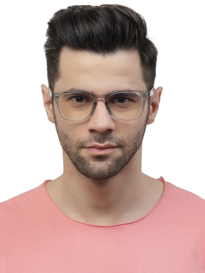 Transparent Grey Wayfarer Eyeglasses for Men and Women