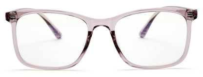 Transparent Light Mauve Square Eyeglass for Women