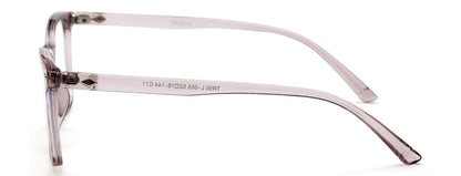 Transparent Light Mauve Square Eyeglass for Women