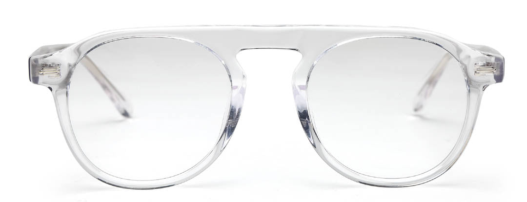 Transparent MOD Aviator Full Rim Acetate Frame for Men