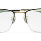 ZENITH TITANIUM GOLDEN BLACK HALF RIM GLASSES FOR MEN