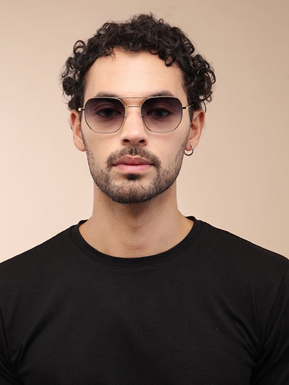 Classic Square Double-Bridge Sunglass