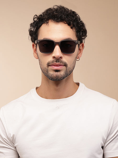 Matte Black Square UV 400 Sunglass