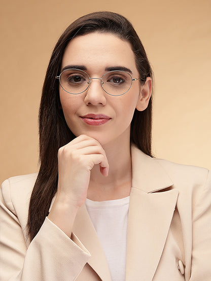 Elegant Oval Gold Spectacles