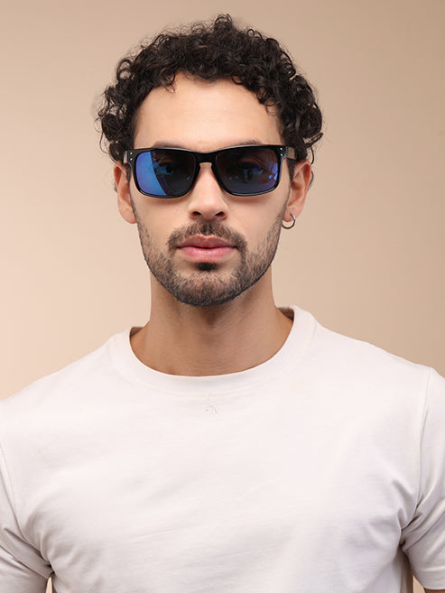 Blue Green Mirror Travel Sunglass