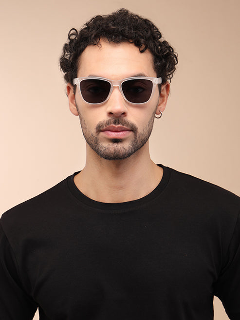 Acetate White UV 400 Polarized Sunglasses