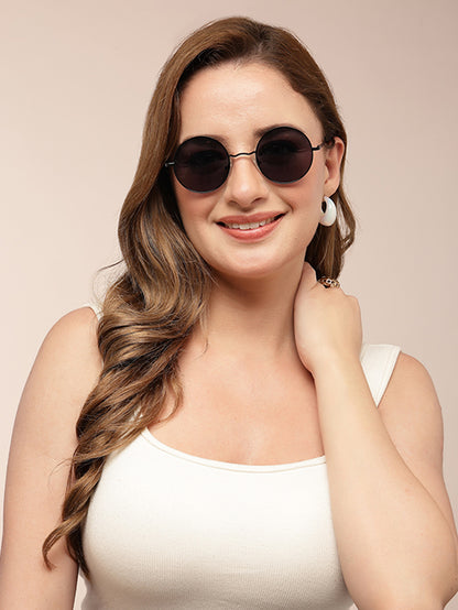 YourSpex Black Mirror Metal UV Sunglasses