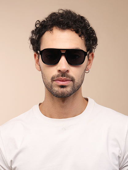 YourSpex-Thick Black Square Full-Rim Sunglasses-Large-Square