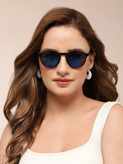 Blue Mirror UV Travel Sunglass