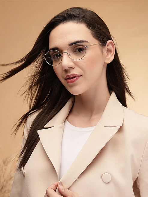 Elegant Oval Gold Spectacles