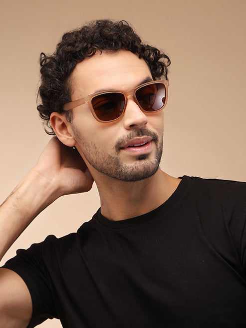 Acetate Tan UV 400 Polarized Sunglasses