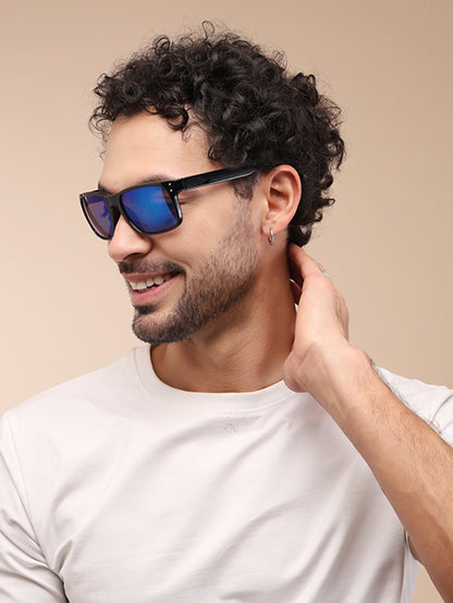 Blue Green Mirror Travel Sunglass