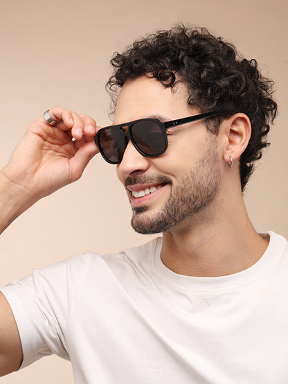 YourSpex-Thick Black Square Full-Rim Sunglasses-Large-Square