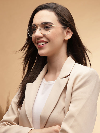 Sleek Square Gold Spectacles