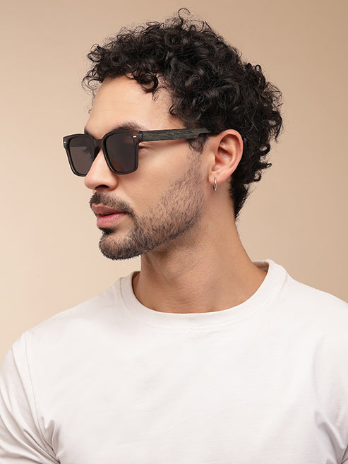 Matte Black Square UV 400 Sunglass