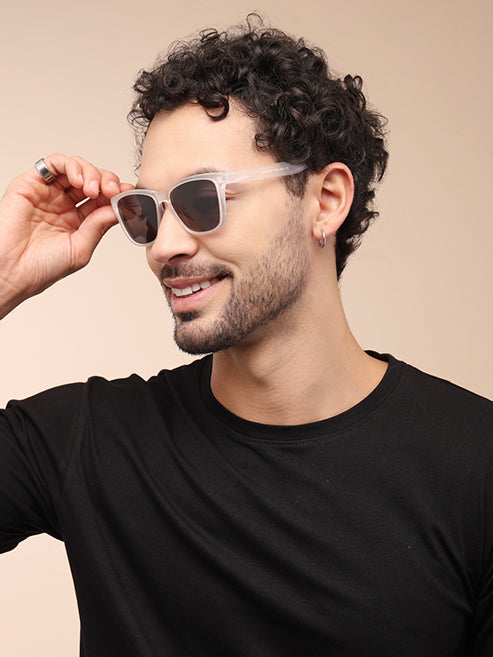 Acetate White UV 400 Polarized Sunglasses