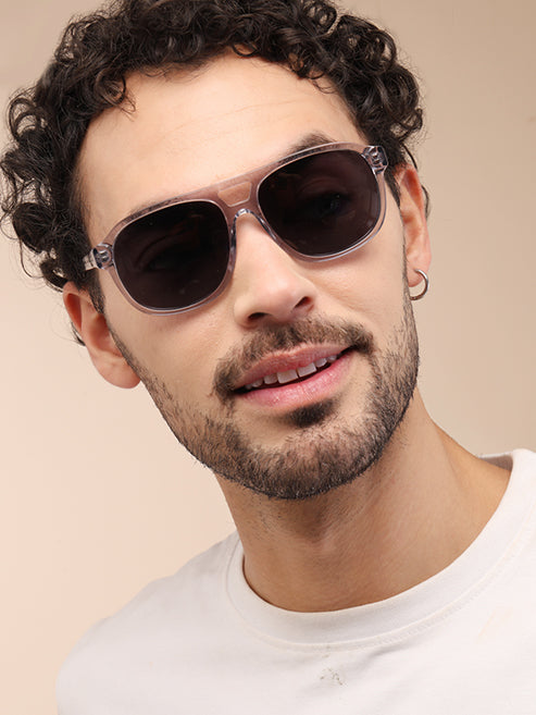 YourSpex-Matte Grey Square Premium Sunglasses-Large-Square