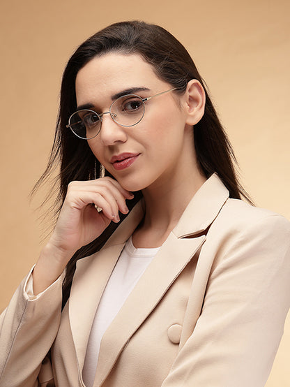 Elegant Oval Gold Spectacles