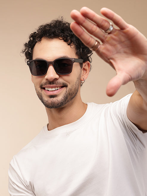 Matte Black Square UV 400 Sunglass