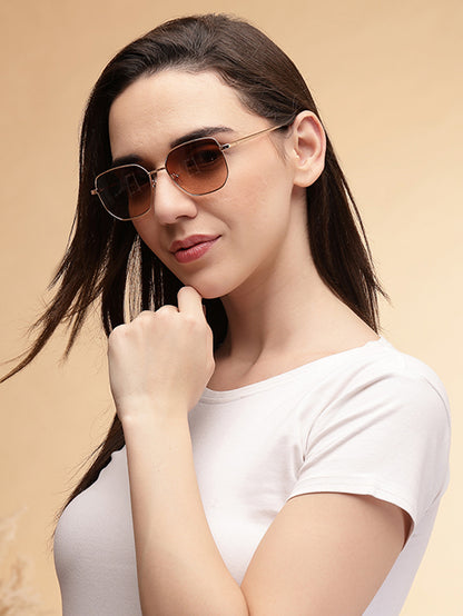 Classic Square Gold Sunglasses