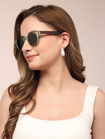 YourSpex-Retro Green Round Full-Rim Sunglasses-Small-Round