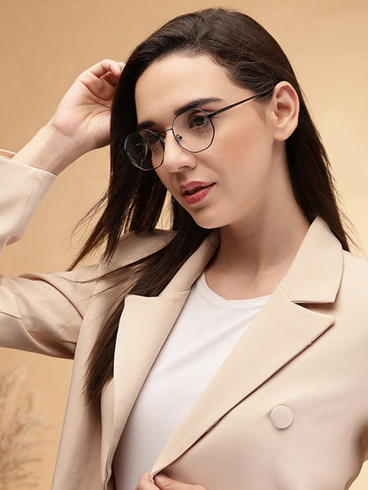 Stylish Hexagon Black Spectacles