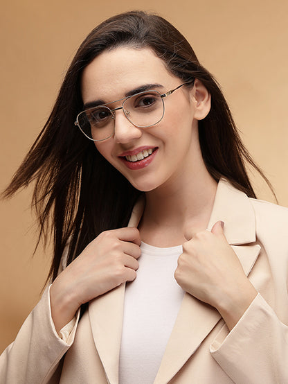 Sleek Square Gold Spectacles