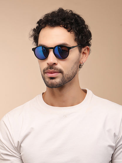 Blue Mirror UV Travel Sunglass