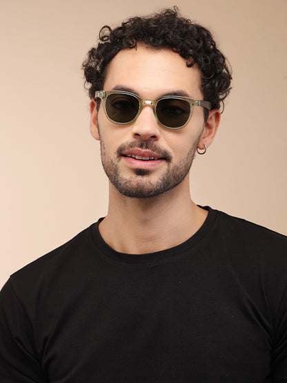 YourSpex-Retro Green Round Full-Rim Sunglasses-Small-Round