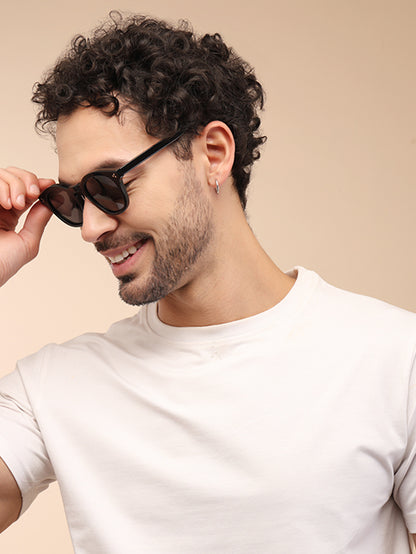 YourSpex-Modern Black Square UV400 Sunglasses-Medium-Square