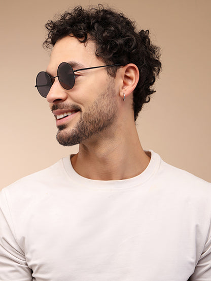 YourSpex Black Mirror Metal UV Sunglasses