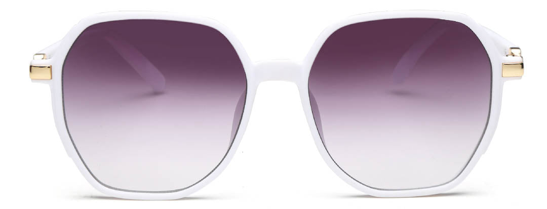 YourSpex White Oval UV Sunglass for Women