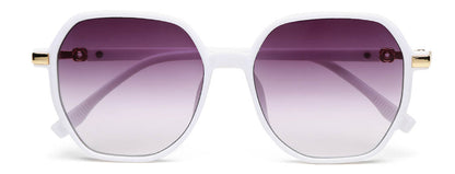 White Oval UV Sunglass for Women