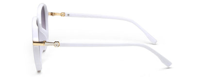 White Oval UV Sunglass for Women