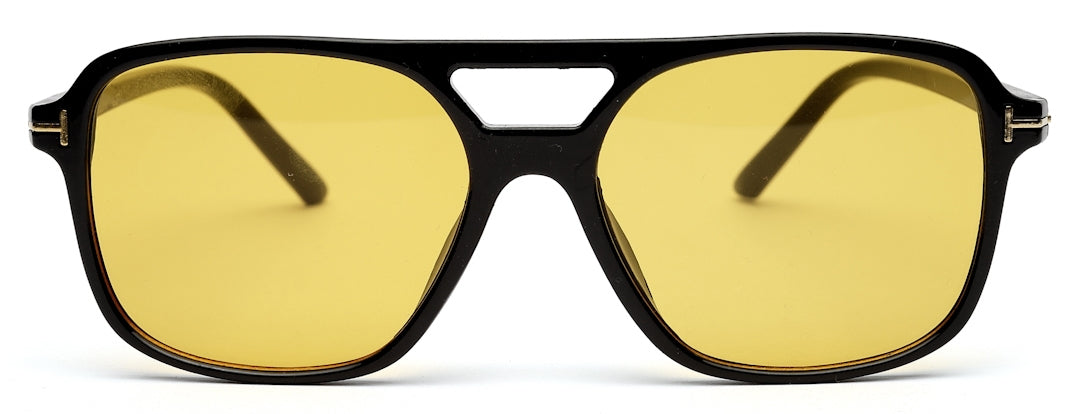 Yellow Retro Vintage Pilot UV400 Protected Sunglass for Men
