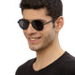 Black Aviator Style UV Sunglass