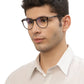 Brown Oval Style Unisex Acetate Frame for Men & Women